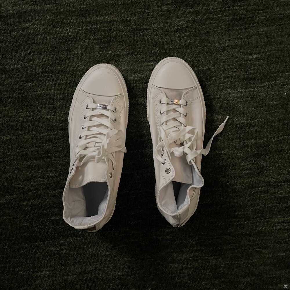 The Kooples White Smooth Leather High-Top Sneakers Men’s Size 10 Street Style - Picture 4 of 9